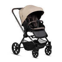 Carucior pentru copii Buba Kanatitza Nougat 2 in 1 cu suspensii, scaun reversibil, rucsac, suport pahar, plasa insecte si husa ploaie - 6