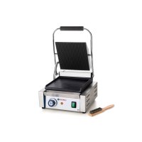 Grill profesional, Hendi, 2200W, inox, termostat 300 gr C, placi fonta cu invelis ceramic, suprafata grill 34 x 23 cm, 43x37x(H)21 cm - 1