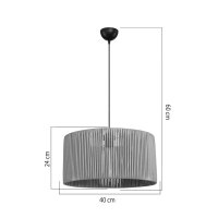 Lampa Lambu, Pako World, E27, Natural, 40x40x20 cm - 4