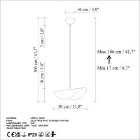 Candelabru Opviq din metal, menta, inaltime reglabila 17-106 cm - 8