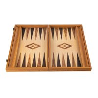 Set joc table backgammon lemn cu aspect de stejar ,   47,5 x 60 cm - 1