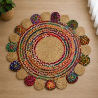 Covor rotund din iută Bolero Homs, 90x90 cm, model 10302 - 1
