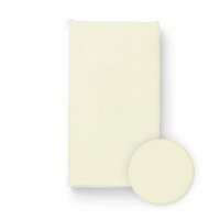 Cearceaf cu elastic pentru patut copii Bocioland Cream 120x60 cm, din 100 bumbac jersey, 0 luni+ - 1