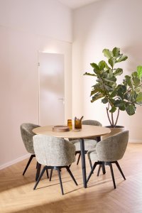 Scaun dining Darlene V1 gri, rotativ 360°, 80 x 58,5 x 60 cm - 1