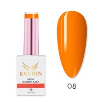 Neon Rubber Base Everin 15ml 08 - Bază Rubber Portocaliu Neon - 1