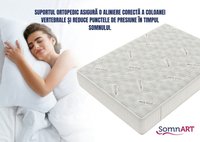 Saltea cu memorie Somnart Silver Relax 200 x 200 x 24 cm cu husa tricot silver - 3