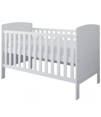 Patut din lemn 120x60 cm cu laterala detasabila si margine din silicon pentru protectie dintisori Philip Alb - 2