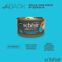 SCHESIR After Dark, Pui și Ou de Prepeliță, conservă hrană umedă fără cereale pisici, (în supă), 80g - 7