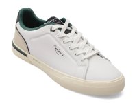 Pantofi sport PEPE JEANS albi, MS30011, din piele ecologica - 1