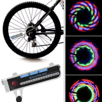 Lumini Spite Bicicletă cu 32 LED-uri Multicolore și 30 Moduri de Iluminare - 1