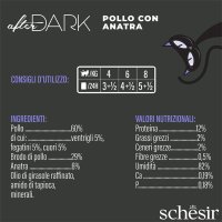 SCHESIR After Dark, Pui și Rață, conservă hrană umedă fără cereale pisici, (în supă), 80g - 5