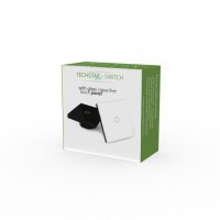 Intrerupator Touch Techstar®, Sticla Securizata, Design Modern, Iluminare LED, 2 Faze, Gri - 1
