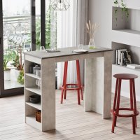 Masa de bar Hanah Home, gri, din PAL melaminat, 120 x 51.6 x 101.8 cm - 3