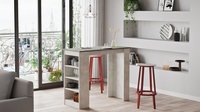 Masa de bar Hanah Home, gri, din PAL melaminat, 120 x 51.6 x 101.8 cm - 5