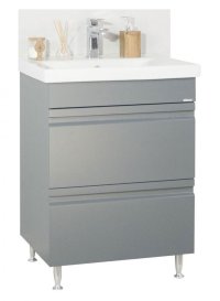 Set Baza front MDF si Lavoar seria 786, cu sertare, 60 cm, antracit - 1