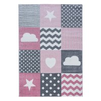 Covor Kids Roz V6 140x200 cm - Ideal pentru Camera Copiilor - 1