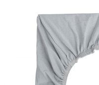 Cearceaf pentru saltea de patutlandou copii Sensillo 90x40cm,din bumbac jersey cu elastic roata Gri - 3