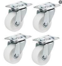 Set 4 Roti 40mm ALBE Pivotante  ROTILE culoarea alba - 1