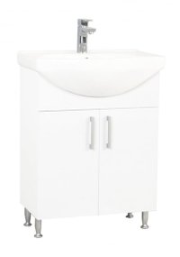 Set Baza si Lavoar seria 001, eco, 60 cm, alb - 1