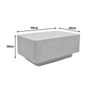 Măsuță de cafea Nerde Pako, Crem, 90x60x38 cm - Design modern și funcționalitate - 4