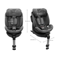 Scaun auto Kinderkraft Xrider 2 Grey, i-size, 40-150 cm, rotativ, spatar reglabil, SPS, tetiera ajustabila - 4