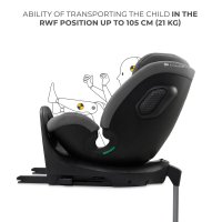 Scaun auto Kinderkraft Xrider 2 Grey, i-size, 40-150 cm, rotativ, spatar reglabil, SPS, tetiera ajustabila - 10