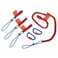 Set de corzi de siguranta Knipex 00 50 04 T BK, 1.5 Kg, 5 bucati pentru scule si carabiniere - 1