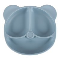 Set complet de hranire copii pentru diversificare hrana, 8 piese din silicon cu fixare in ventuze, blue Teddy - 4