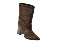 Botine maro FLAVIA PASSINI AC6467 din piele intoarsa pentru femei - 1