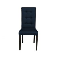 Scaun living TEO LUX, picioare lemn wenge, piele ecologica albastru, 46x60x98 cm - 1
