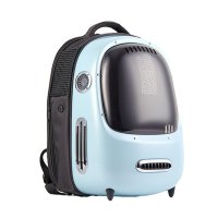 Rucsac PETKIT Cat Travel Bag cu Hublou, Albastru - Transport Comfortabil pentru Pisici - 1