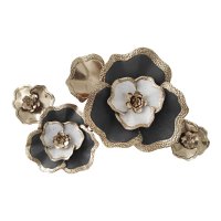 Decoratiune de perete din metal Rosalia Pako World Auriu 90x58x7.5 cm - 1