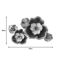 Decoratiune de perete din metal Rosalia Pako World Auriu 90x58x7.5 cm - 2