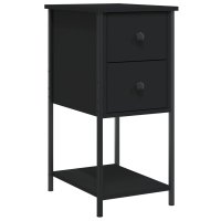 Noptiera Neagra din Lemn Compozit, 32x42x70 cm - 1
