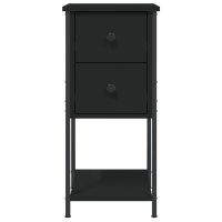 Noptiera Neagra din Lemn Compozit, 32x42x70 cm - 6