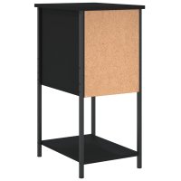Noptiera Neagra din Lemn Compozit, 32x42x70 cm - 8