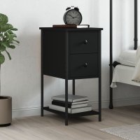 Noptiera Neagra din Lemn Compozit, 32x42x70 cm - 2