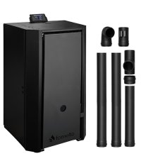 Centrala pe peleti Fornello EVA B Black 25 KW - Pachet complet cu Wi-Fi, pompa circulatie si kit evacuare - 1