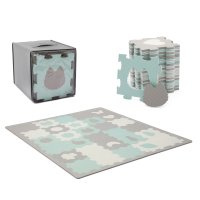 Covoras de joaca Kinderkraft Luno shapes puzzle 3D din spuma mint - 1