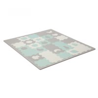 Covoras de joaca Kinderkraft Luno shapes puzzle 3D din spuma mint - 7
