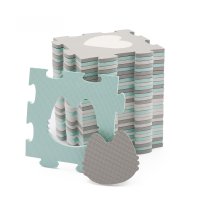 Covoras de joaca Kinderkraft Luno shapes puzzle 3D din spuma mint - 3