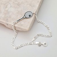 Bratara personalizata - Racheta de tenis - Argint 925 - bratara barbati cu lant - 1
