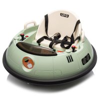 Masinuta busitoare cu telecomanda, Kinderauto UFO 360, 80W 12V, culoare verde - 1