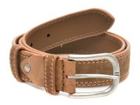 Curea maro din piele intoarsa La Galere, model 7871640 - 1