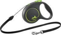 Lesa Flexi Black Design Snur S: 5m/12kg, Green 12254 - 1