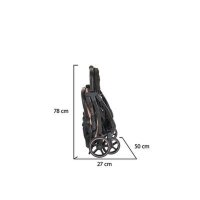Carucior sport Moni Cardi Roz, de la nastere pana la 22 kg, cu spatar reglabil si pliere compacta - 8