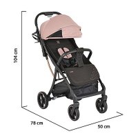 Carucior sport Moni Cardi Roz, de la nastere pana la 22 kg, cu spatar reglabil si pliere compacta - 9