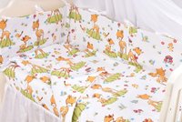 Lenjerie 6 piese patut 120x60 cm bumbac model Caprioare - 3