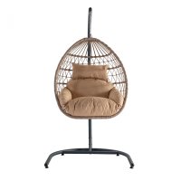 Leagan suspendat ORBIT, cappuccino, 193x120x110 cm - 1