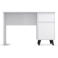 Birou BORG, 1 usa, 1 sertar, alb, 117x55x75,6 cm - 1